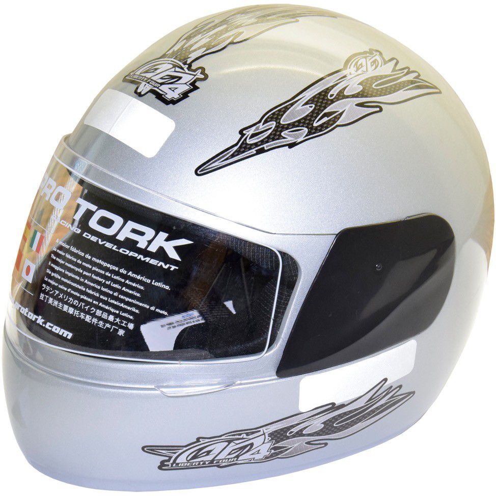 CAPACETE TORK LIBERT FOUR PRATA 56