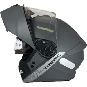 CAPACETE XTROY ARTICULADO CINZA FOS 56