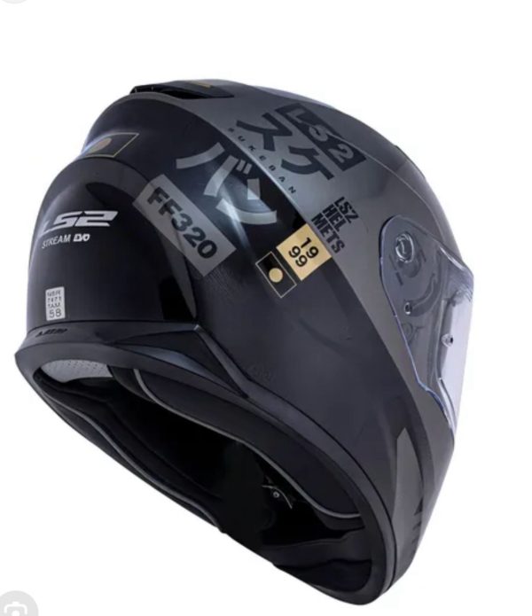 CAPACETE FF320 STREAM SUKEBAN BLK/TIT/G - Imagem 2