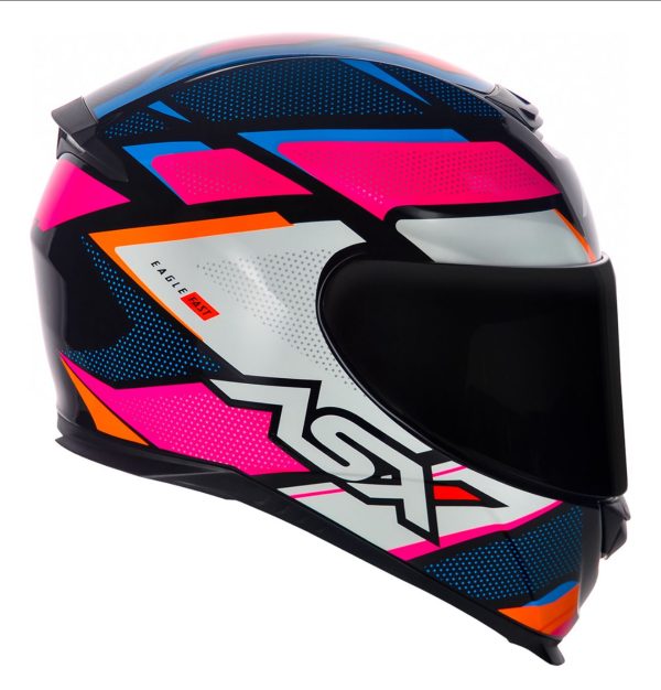 CAPACETE EAGLE FAST BRI PTO/ROSA/BRA 58