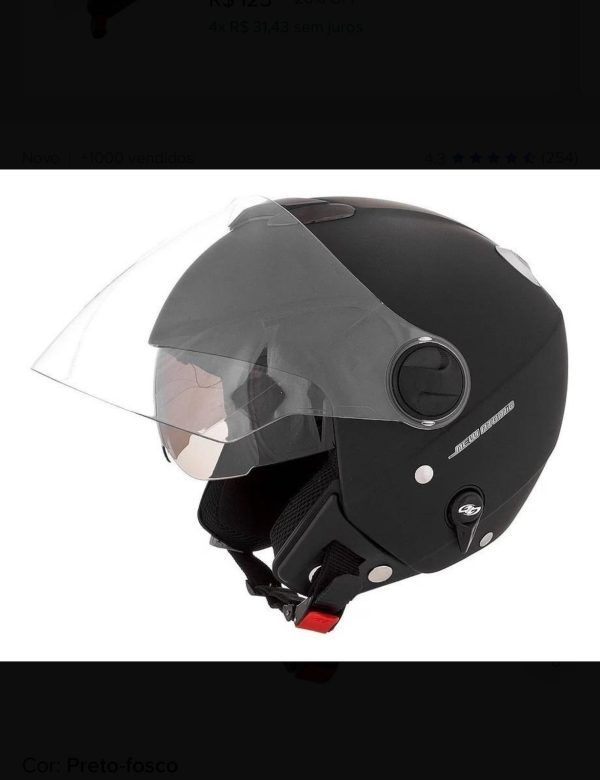 CAPACETE TORK NEW ATOMIC C/OC PRETO 56
