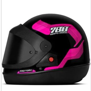 CAPACETE TORK SM NEW SPORT 56 PTO/ROSA